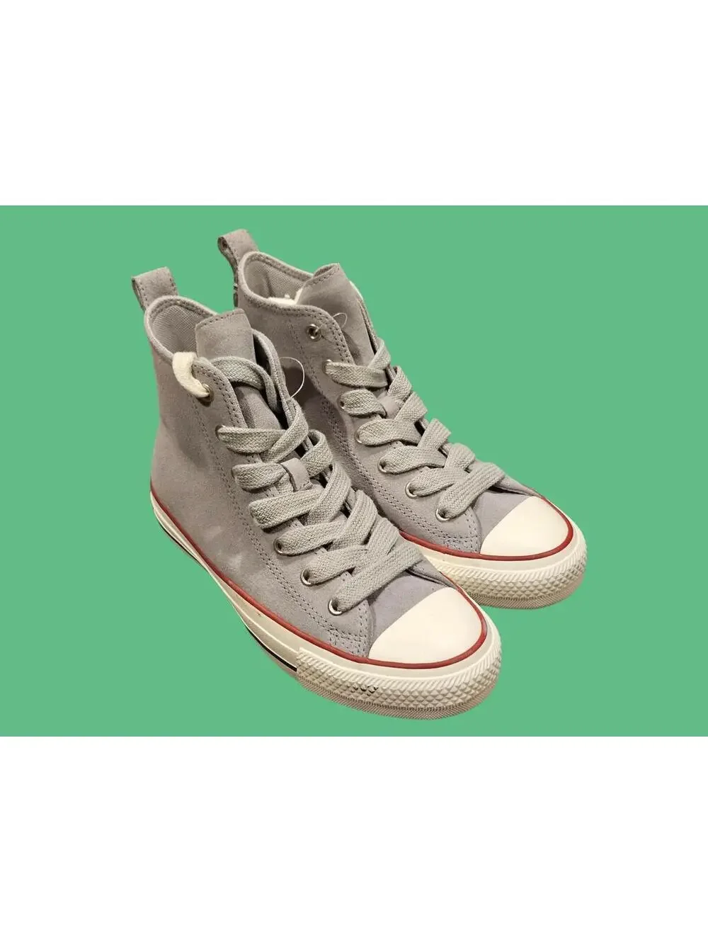 Converse Chuck Taylor All Star Hi Suede Gray High Top Shoes Kids/Youth Sz 4